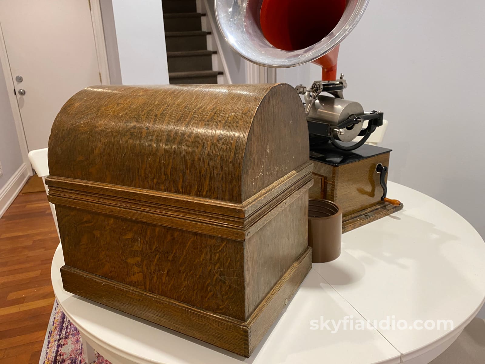 Edison Concert Phonograph Late 1800S With Bettini Attachment Reproducer Turntable