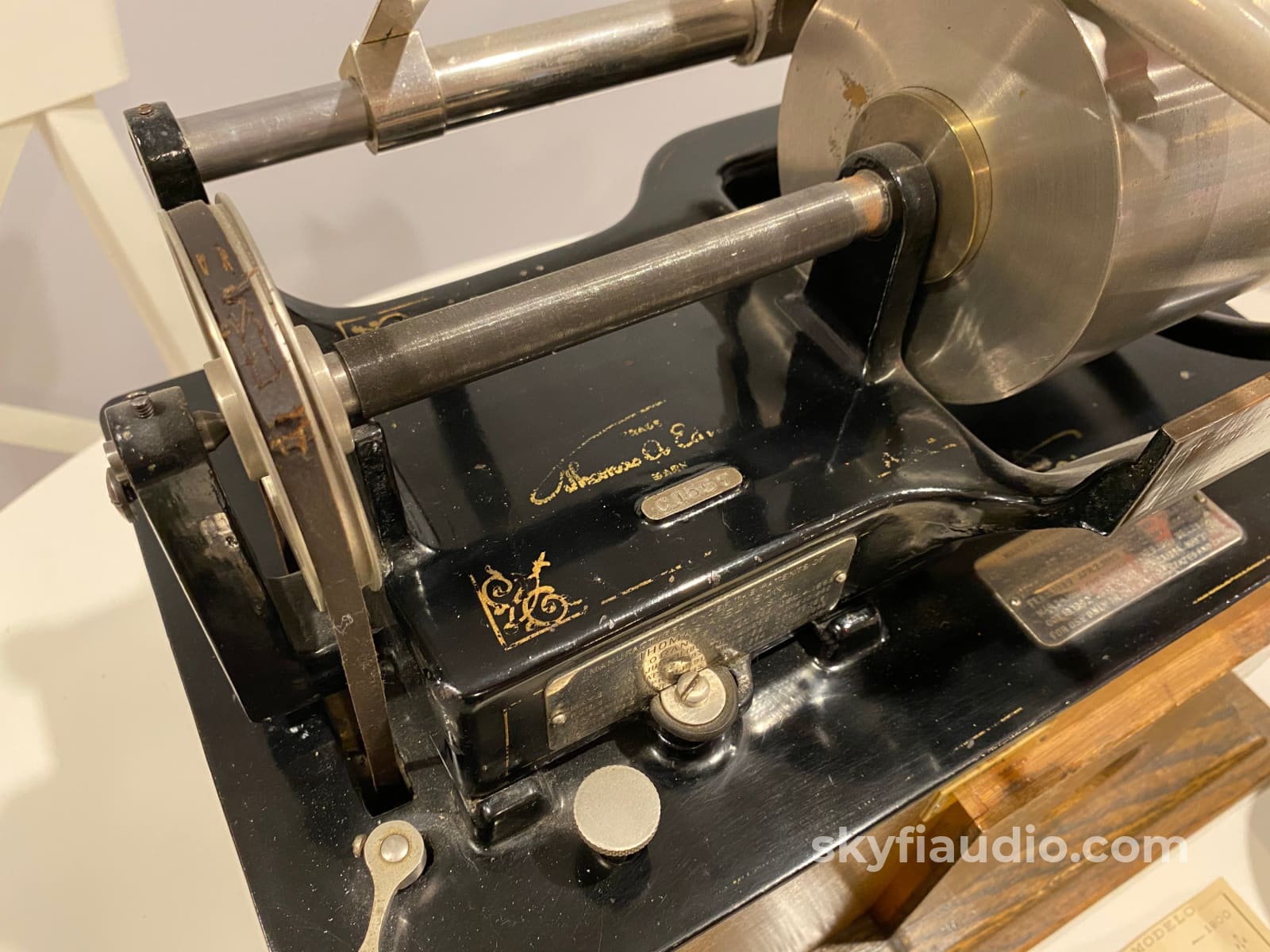 Edison Concert Phonograph Late 1800S With Bettini Attachment Reproducer Turntable