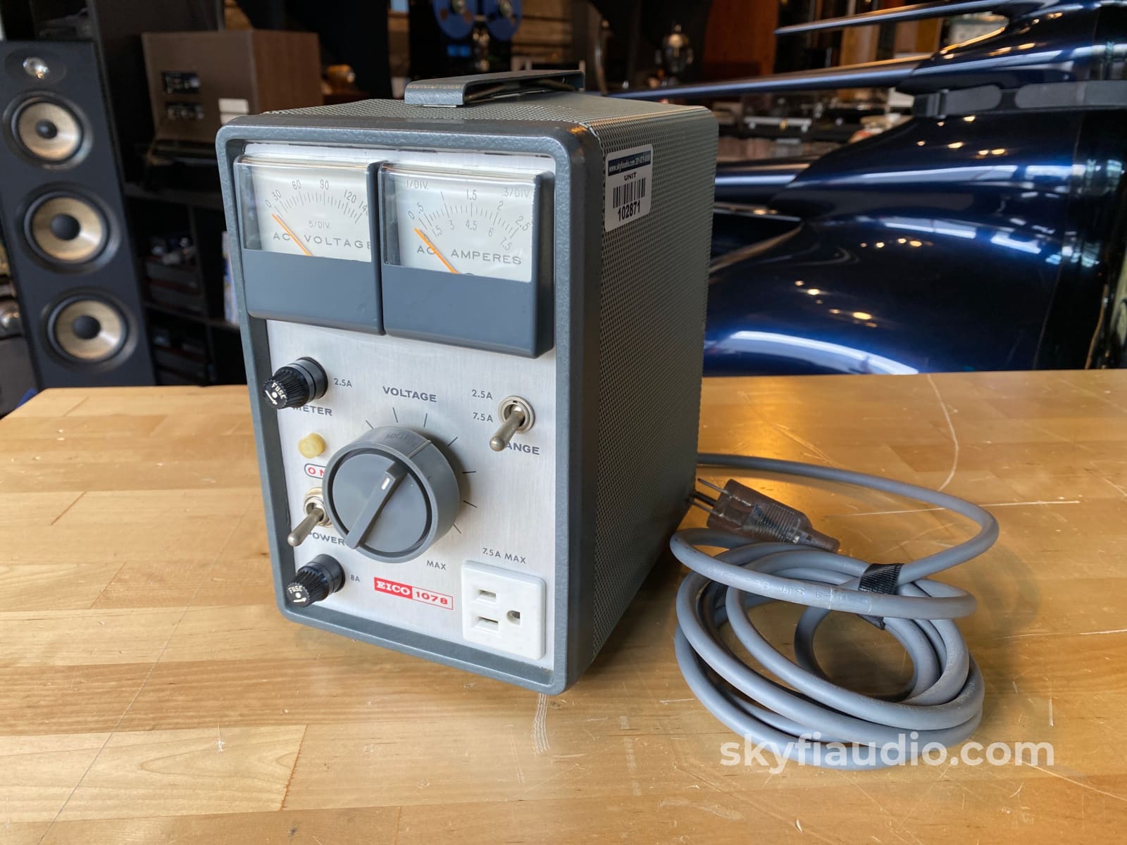 Eico Model 1078 Variac (Variable Autotransformer) 7.5A Rated - For 117Vac Components Accessory