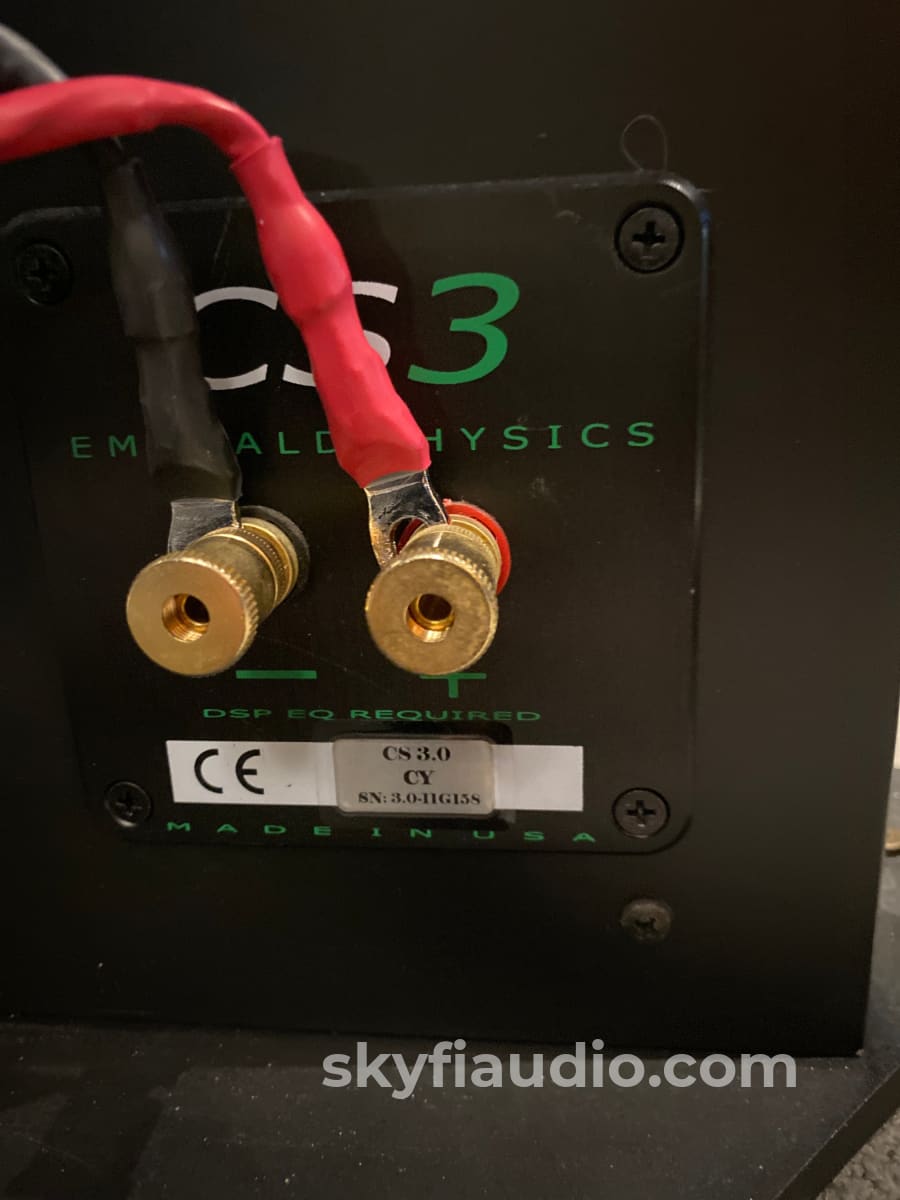 Emerald Physics Cs3 Infinite Baffle Speakers With Active Eq Box And Rel Subwoofer