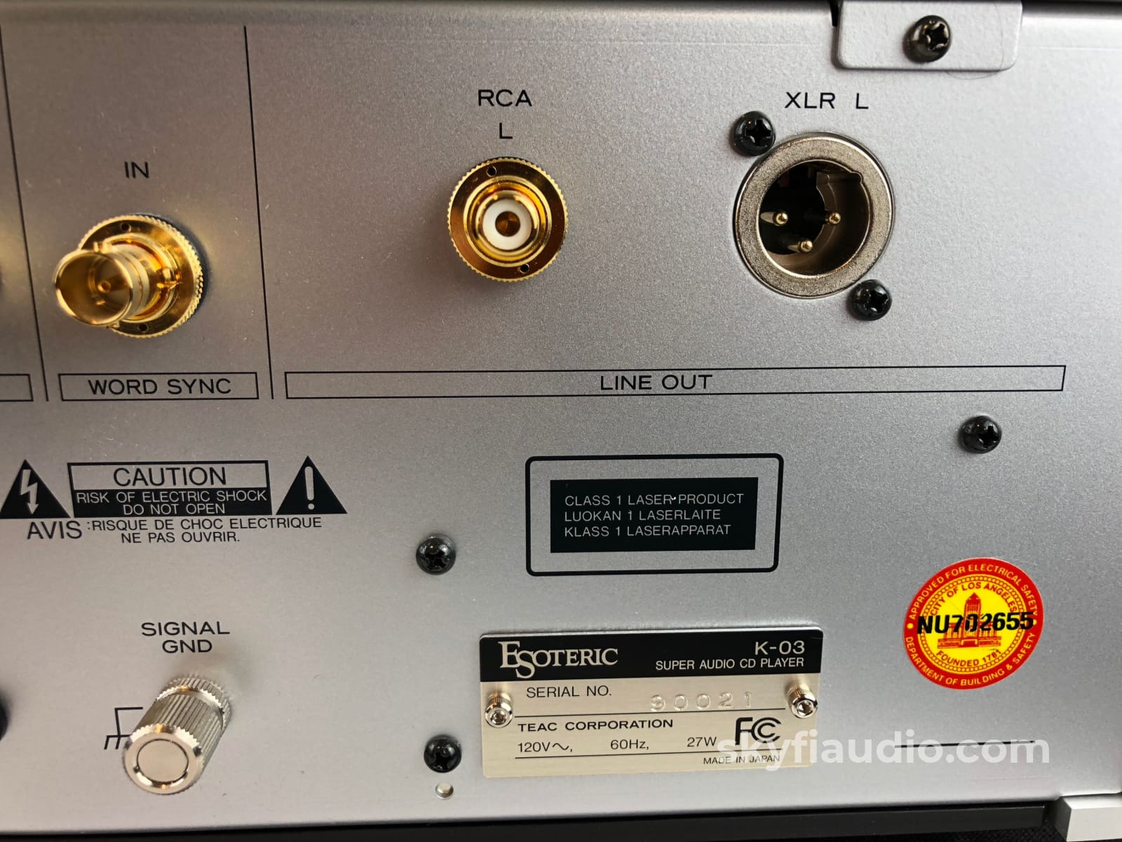 ESOTERIC SACD 正規品 ESSG-90297 ラベル ボレロ Esoteric K-03 SACD/CD Player with Remote and Manual (A)