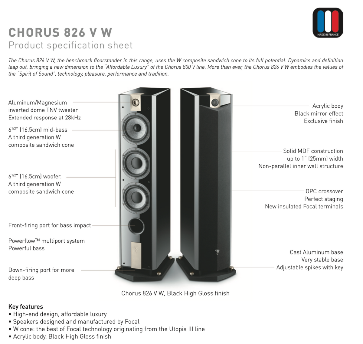 Focal Chorus V 826W 30Th Anniversary Limited Edition Speakers