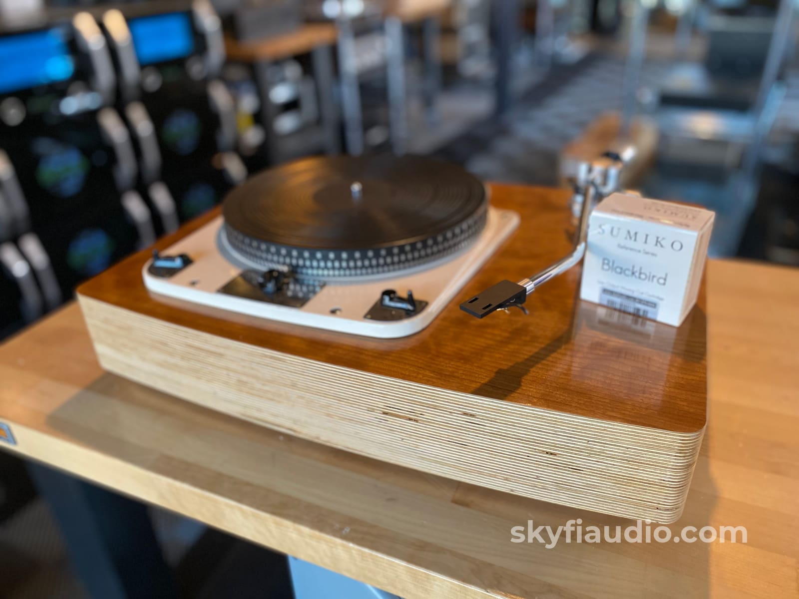 Garrard 301 Skyfi Custom Turntable With Abis 12 Arm And New Sumiko Blackbird