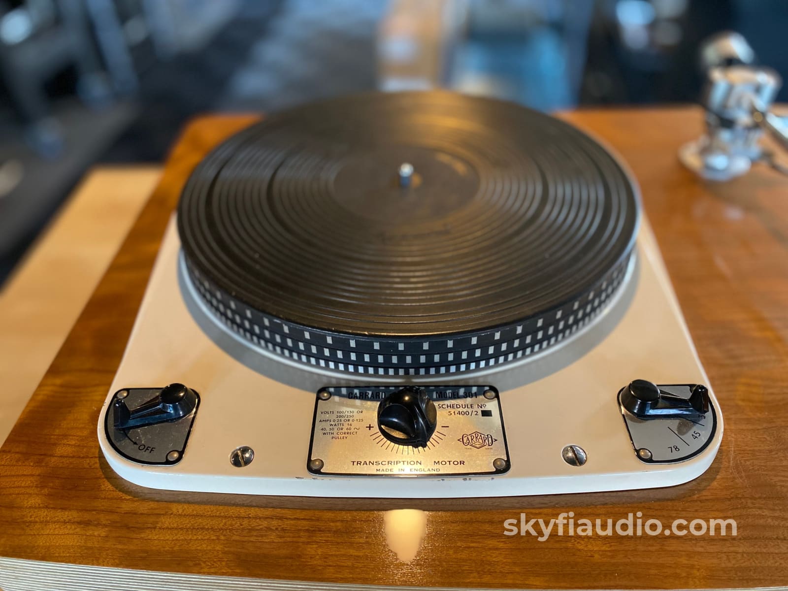 Garrard 301 Skyfi Custom Turntable With Abis 12 Arm And New Sumiko Blackbird