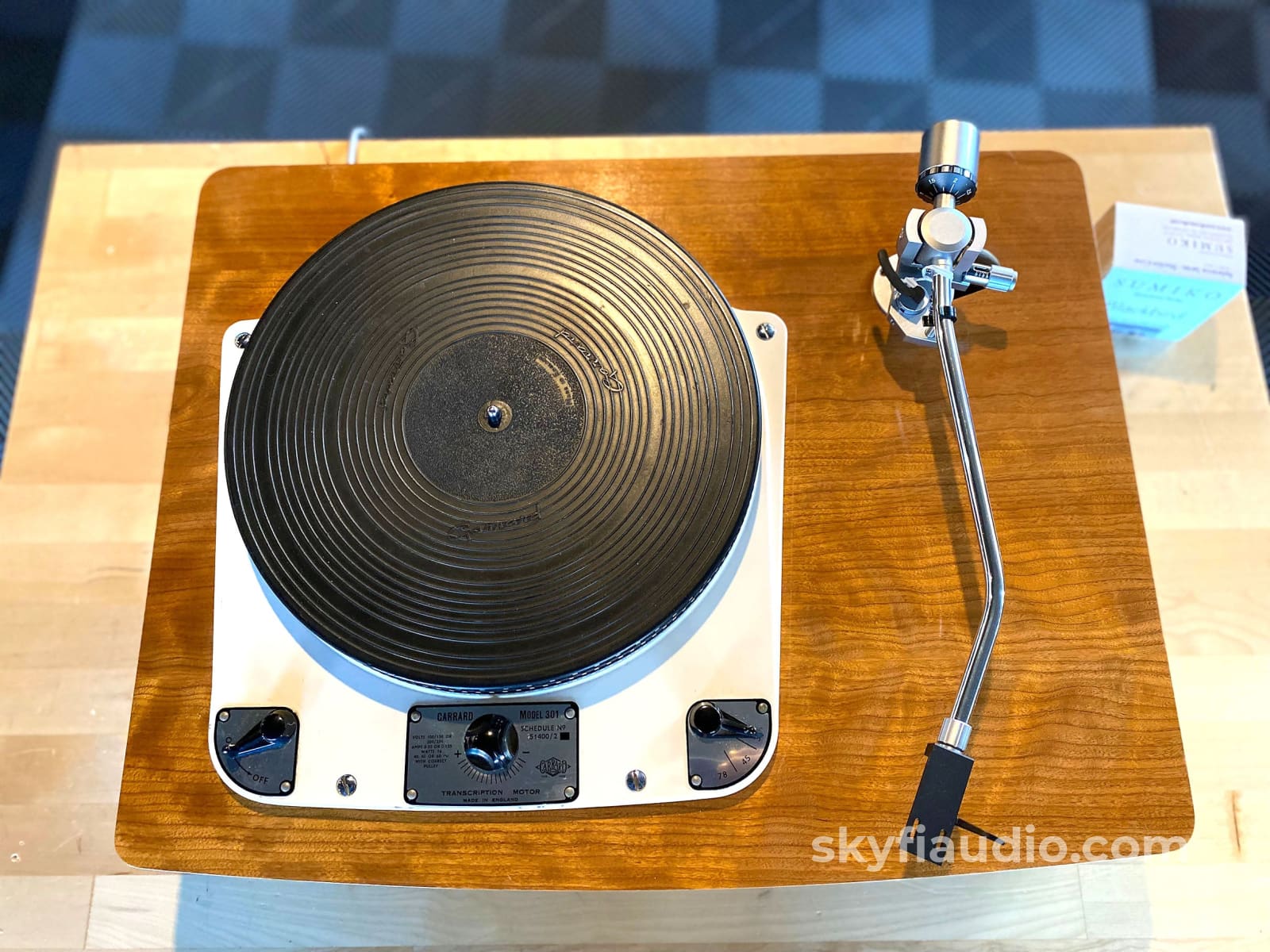 Garrard 301 Skyfi Custom Turntable With Abis 12 Arm And New Sumiko Blackbird