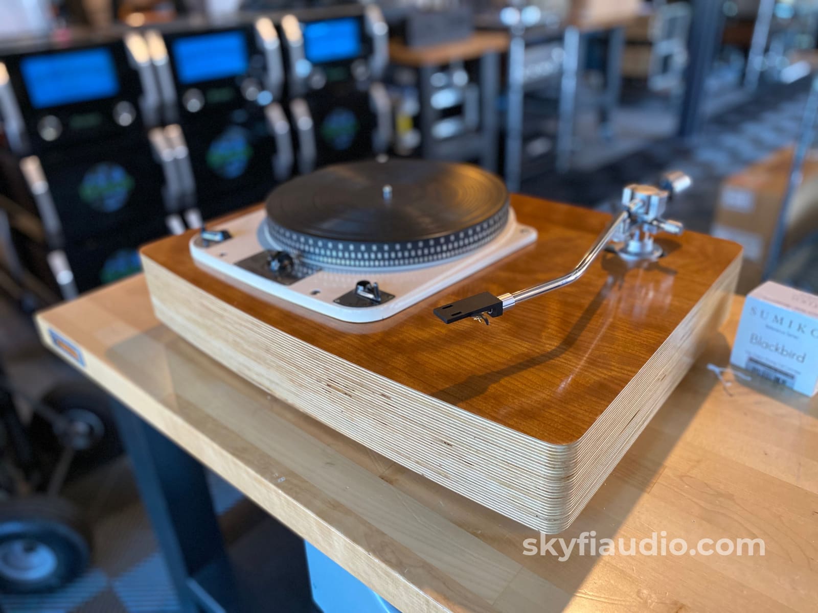 Garrard 301 Skyfi Custom Turntable With Abis 12 Arm And New Sumiko Blackbird