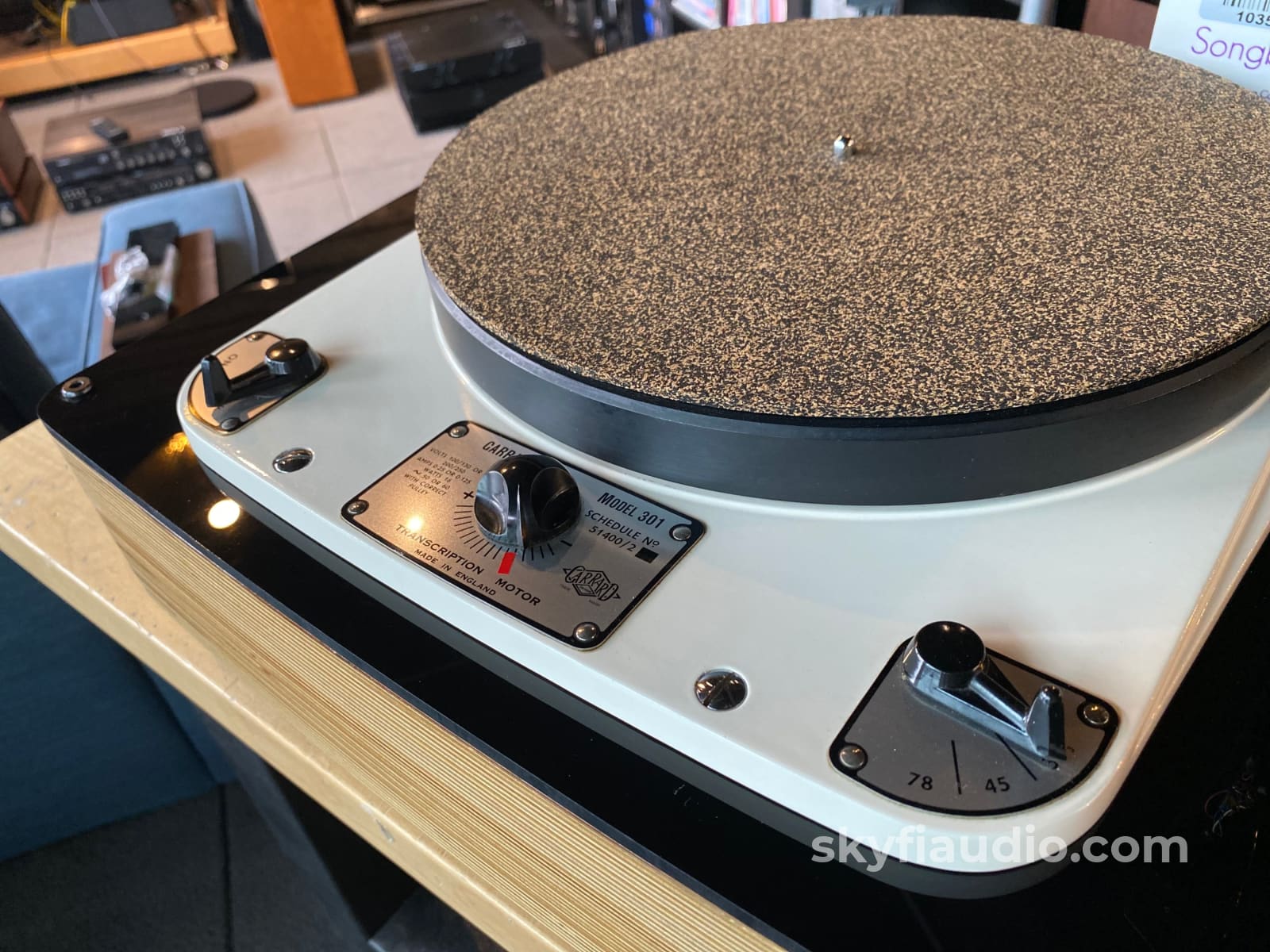 Garrard 301 Vintage Turntable W/Custom Plinth Pro-Ject Tonearm And New Sumiko
