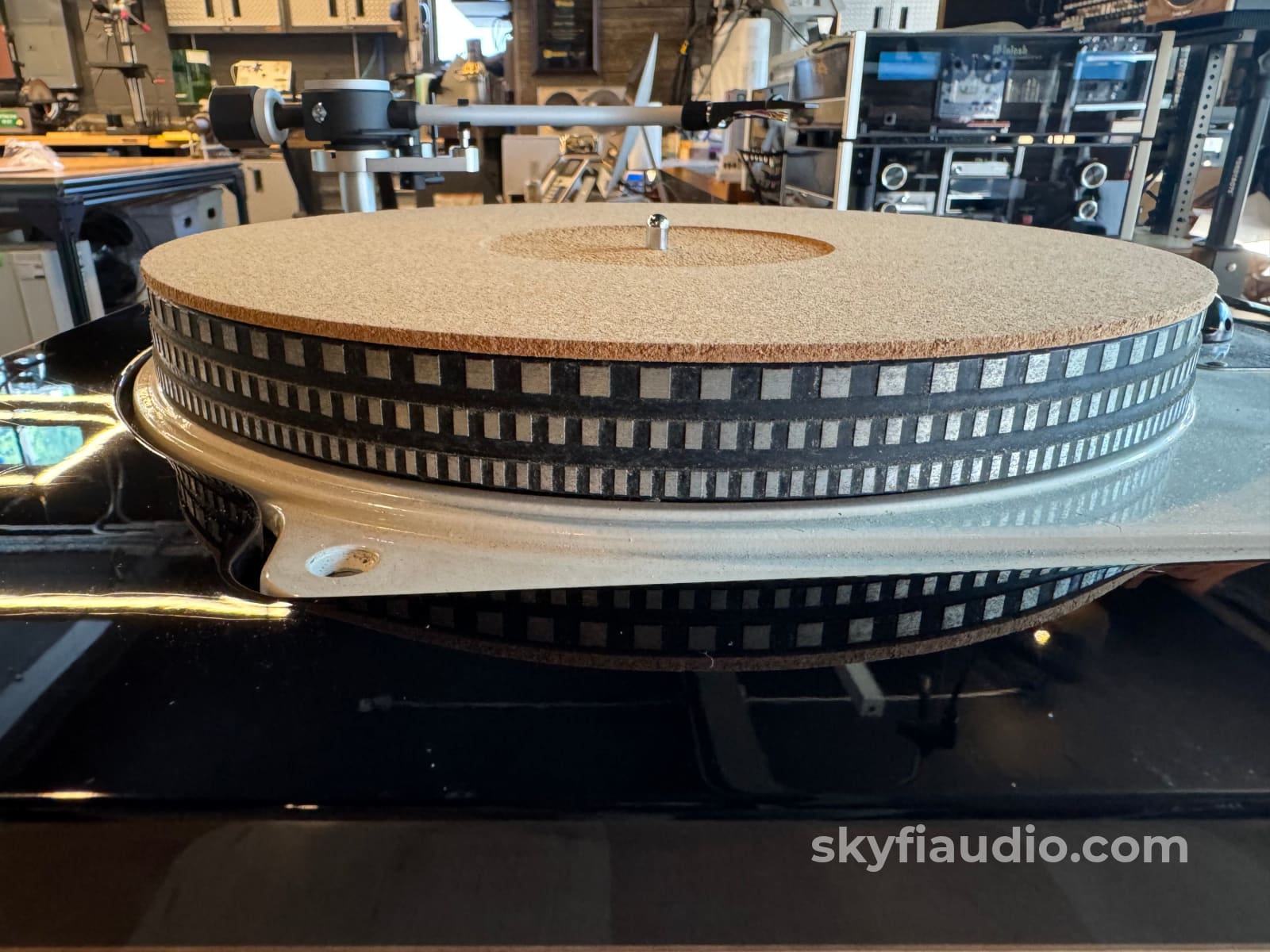 Garrard 301 Vintage Turntable with Custom Wood Plinth and New Ortofon