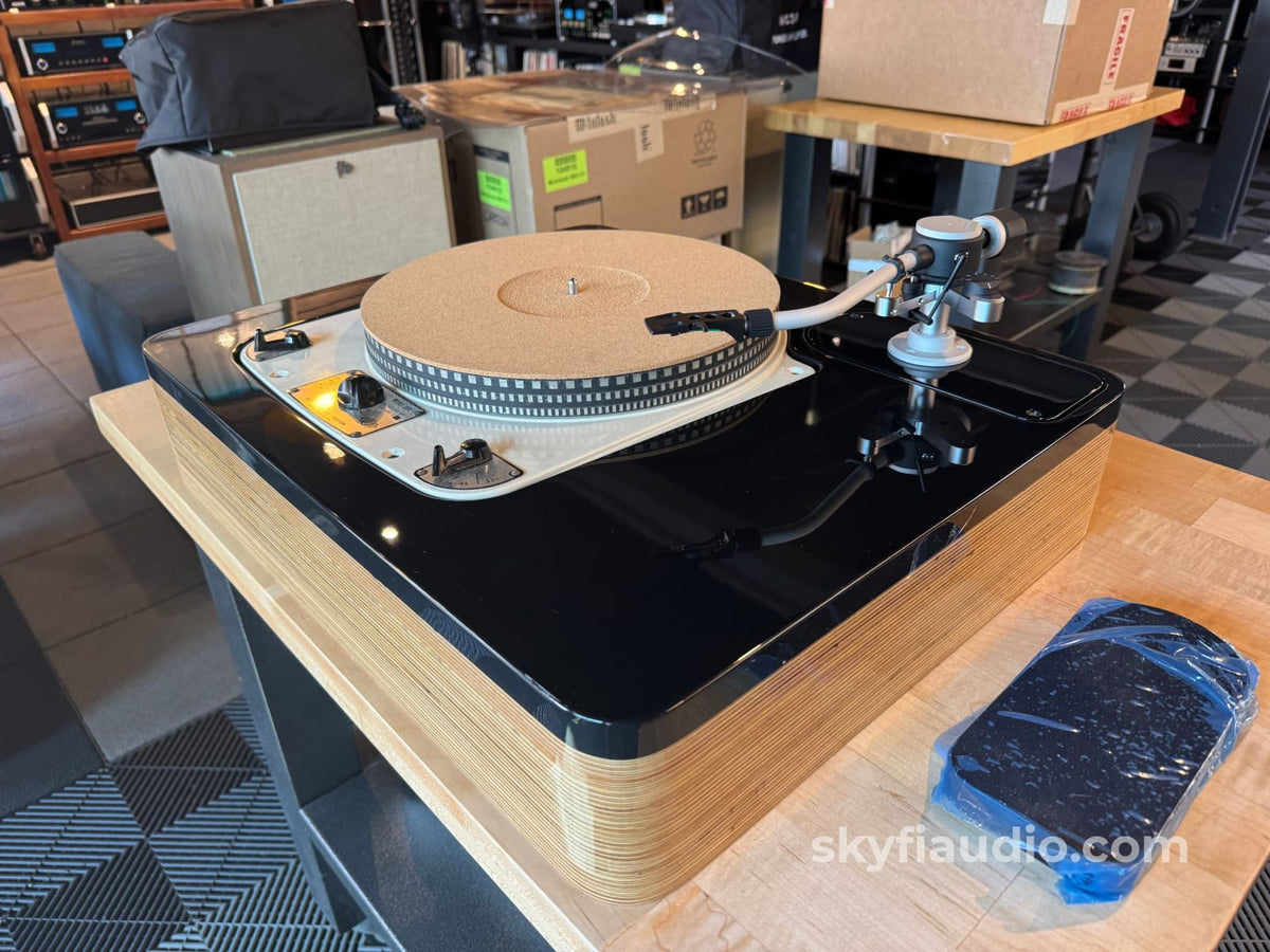Garrard 301 Vintage Turntable with Custom Wood Plinth and New Ortofon