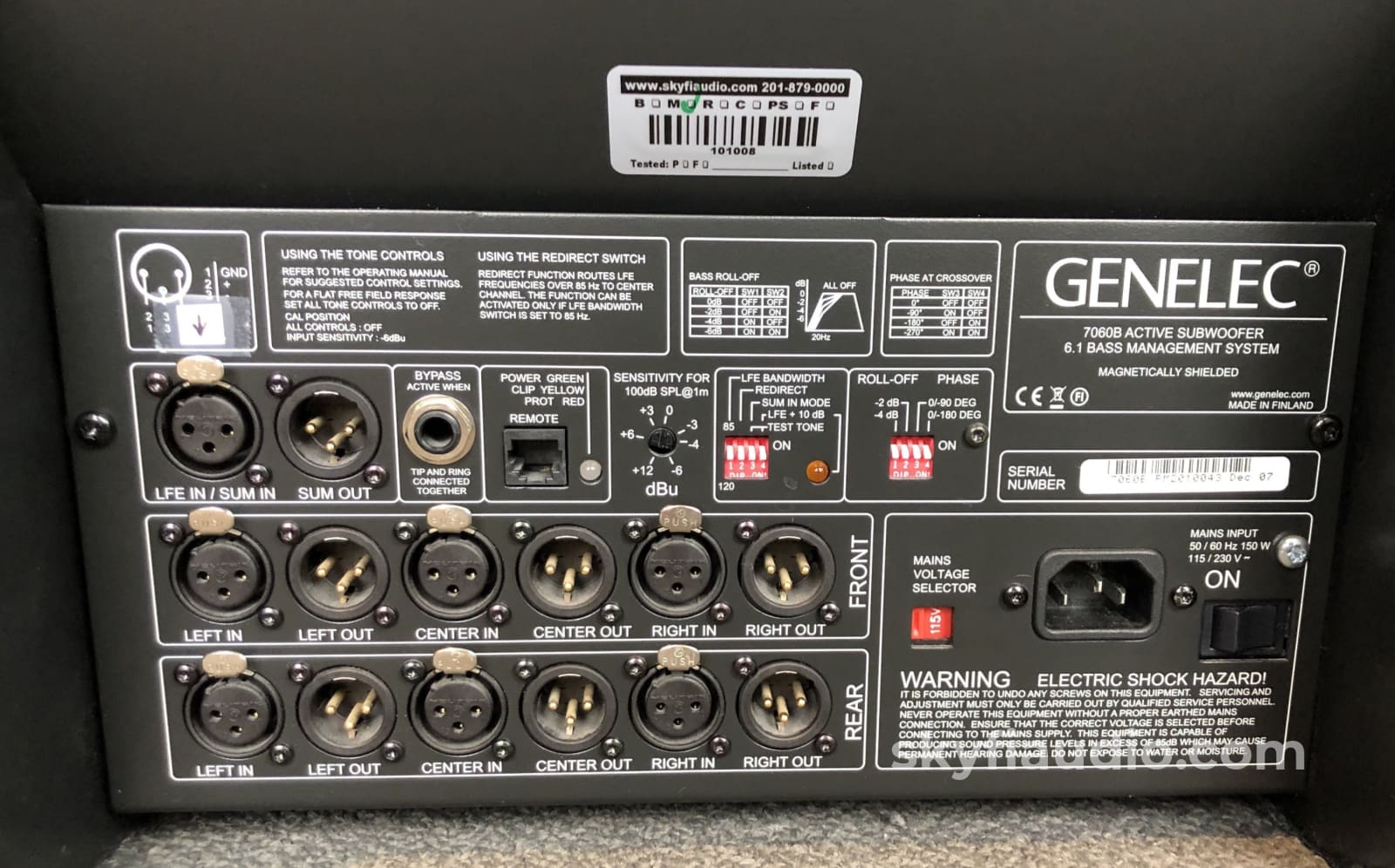 Genelec 7060B Pro Audio Powered Subwoofer