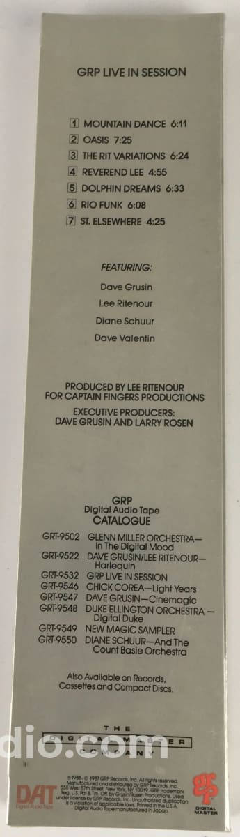 Grp - Live In Session New Pre-Recorded Dat Tape Music