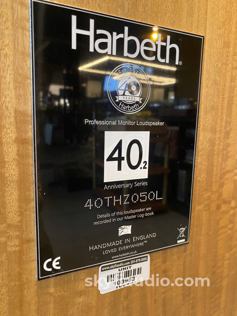 Harbeth 40.2 - 40Th Anniversary Edition Speakers Mint & Complete
