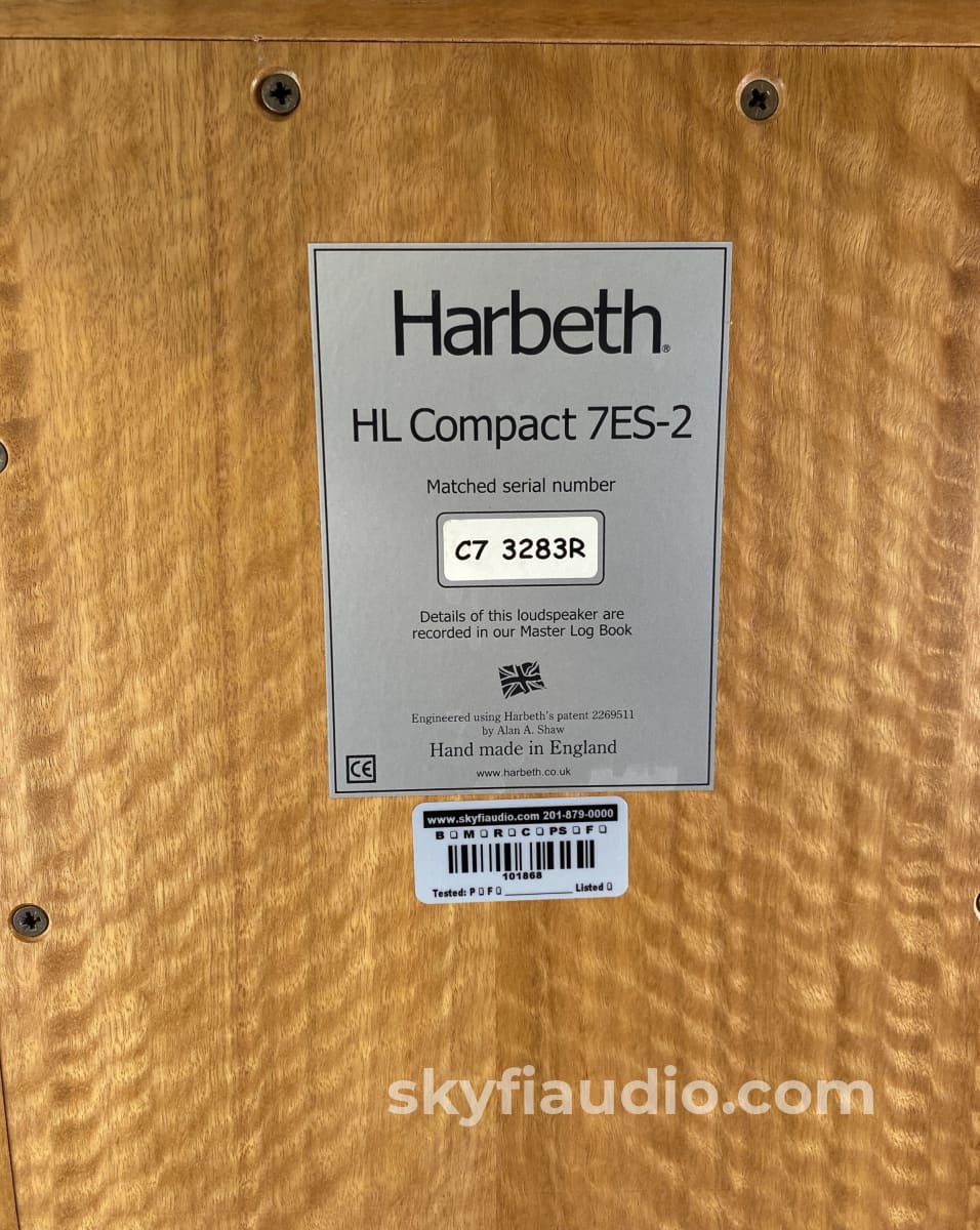 Harbeth Hl Compact 7Es-2 Speakers In A Gorgeous Eucalyptus Finish