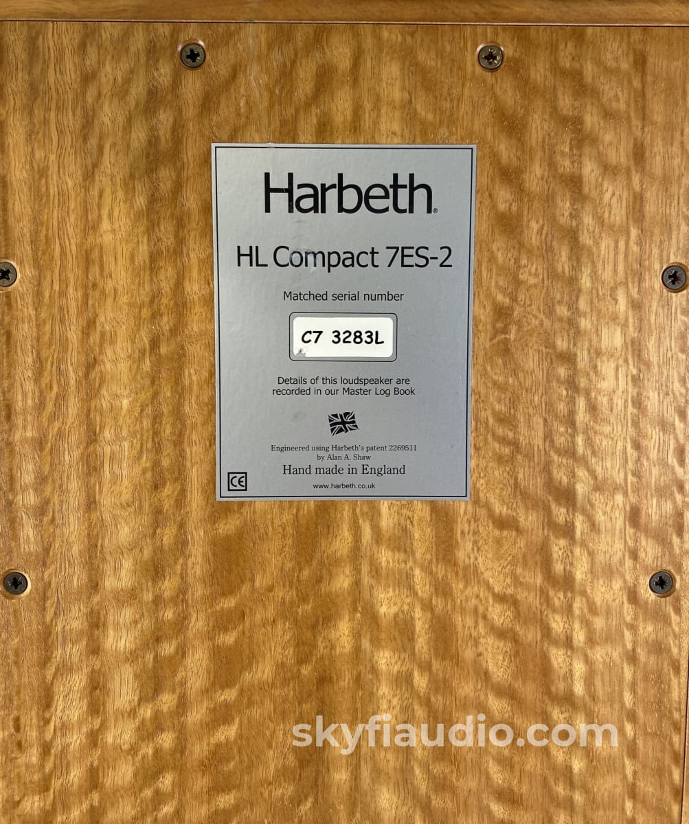 Harbeth Hl Compact 7Es-2 Speakers In A Gorgeous Eucalyptus Finish