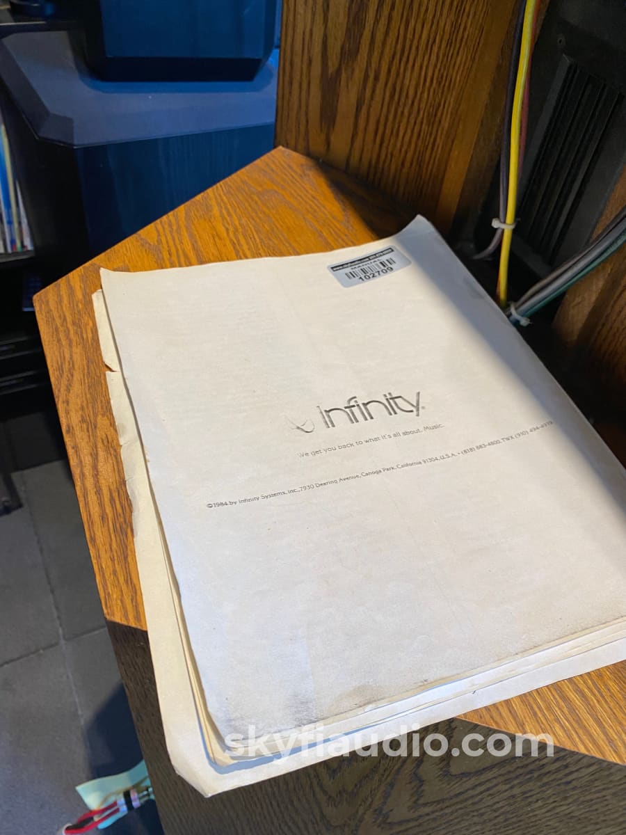 Infinity Reference Standard Rs Ii-A Vintage Ribbon Speakers With Lf Eq Very Clean