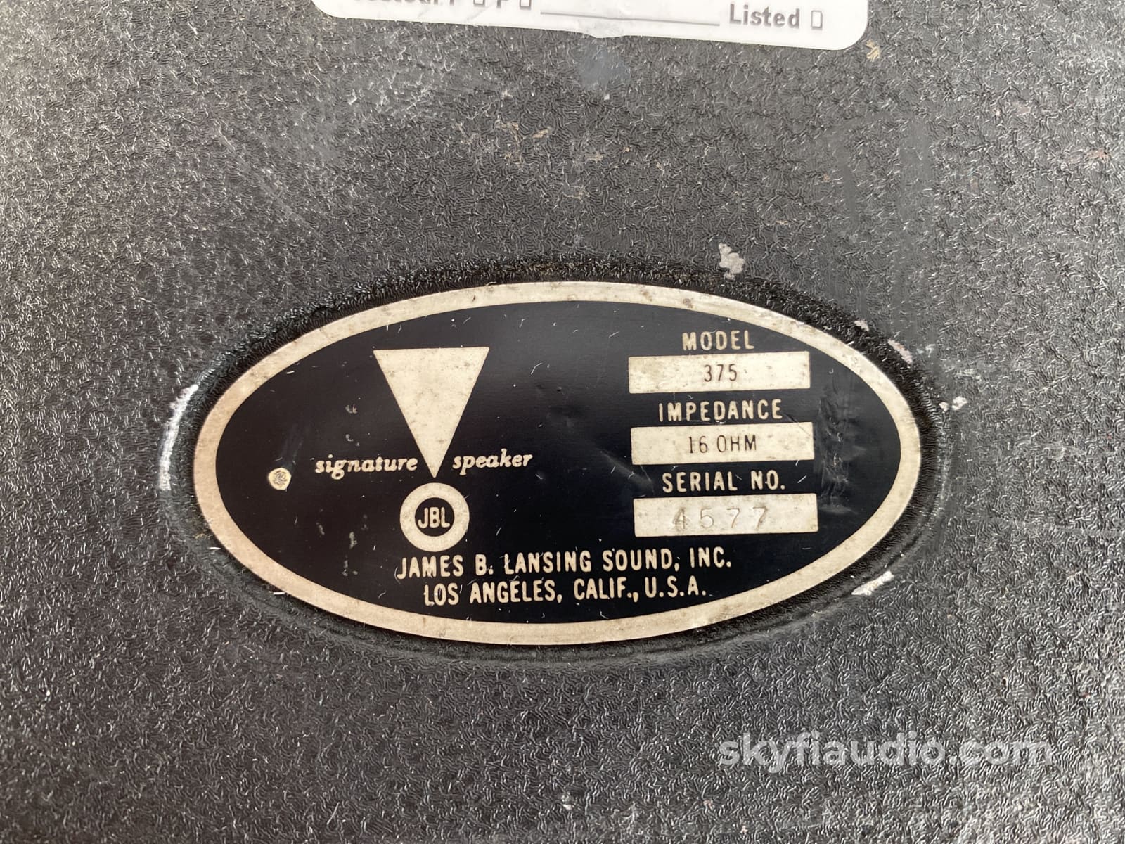 Jbl James B. Lansing 375 Horn Compression Drivers Super Rare Speakers