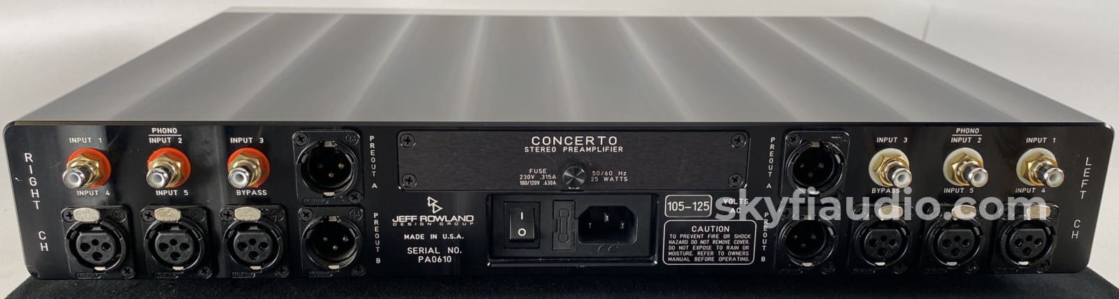 Jeff Rowland Concerto Preamplifier - With Remote And Rare Phono Stage