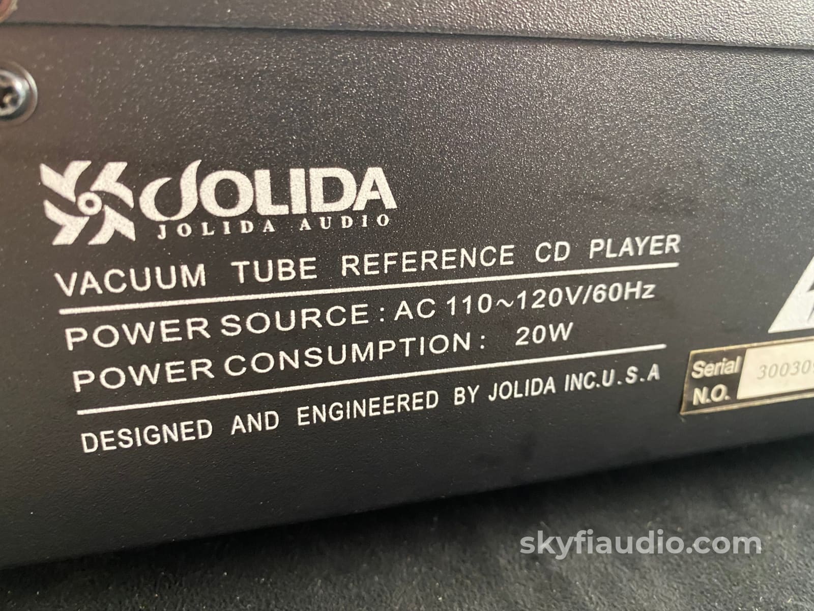 Jolida Jd100A Tube Cd Player With Remote And Manual 24/96 Burr-Brown Dac + Digital
