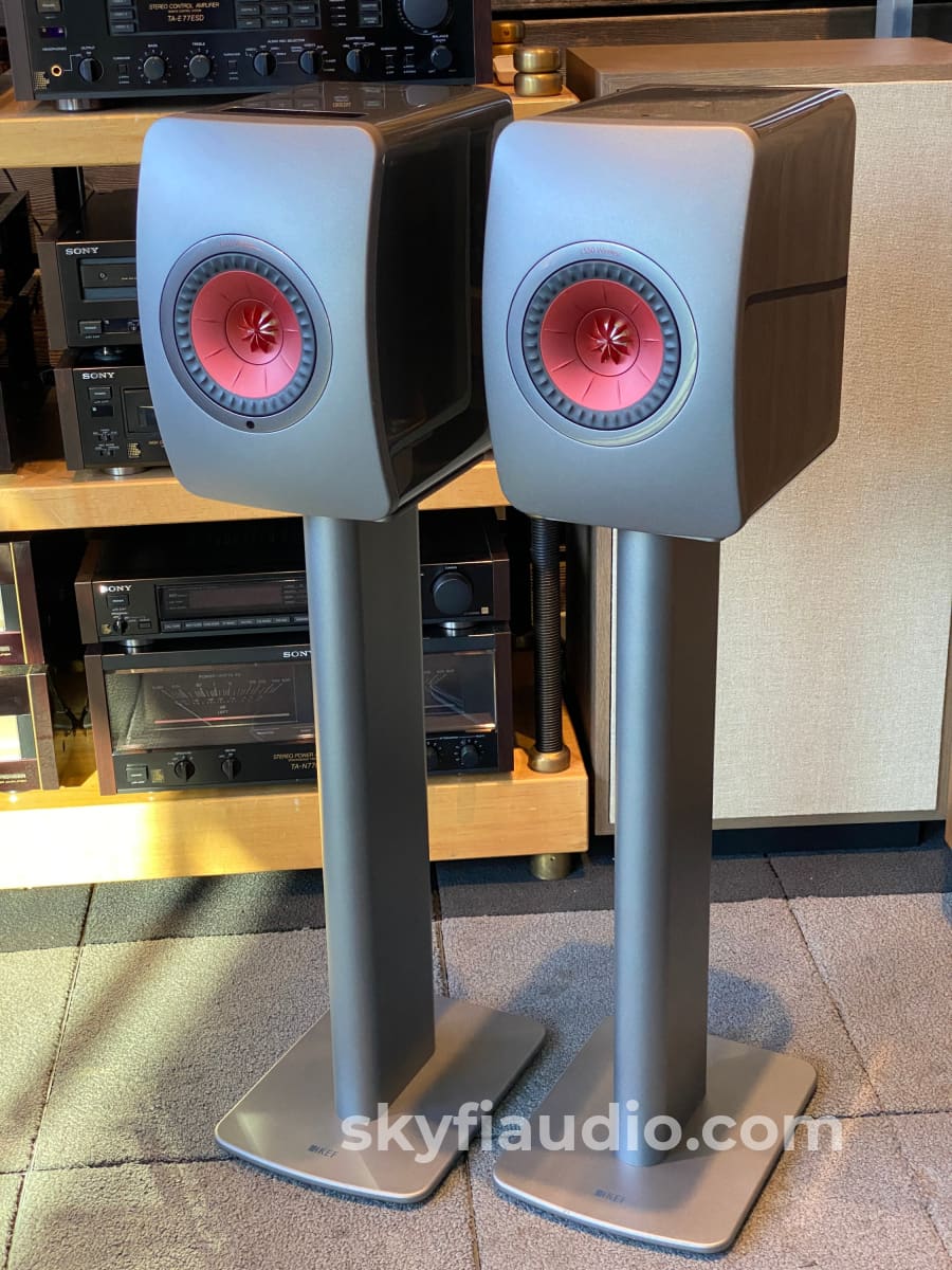 Kef Ls50 Wireless Speakers (V1) With Matching Stands - Latest Software