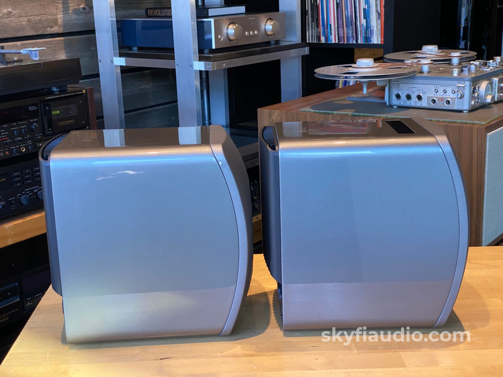 kef ls50 wireless 1世代 左 KEF LS50 Wireless Speakers (v1) with Matching Stands - Latest Software