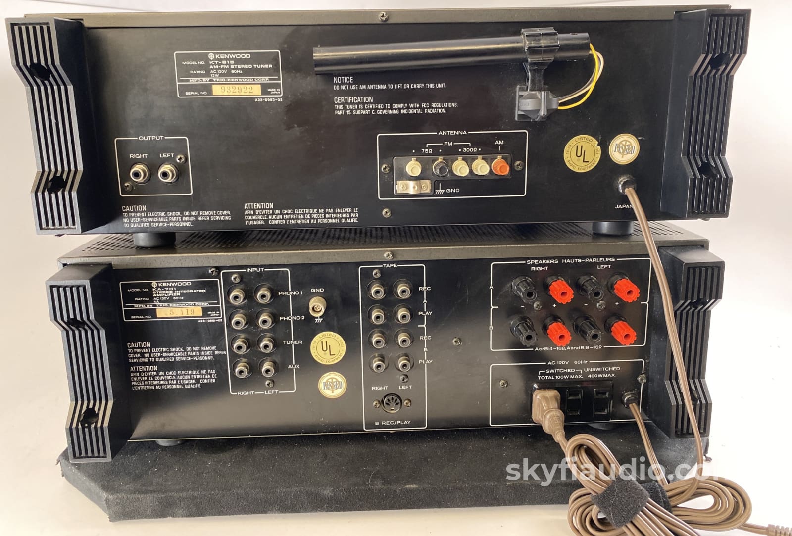 Kenwood Ka-701 And Kt-615 - Integrated Amp Tuner Set Amplifier