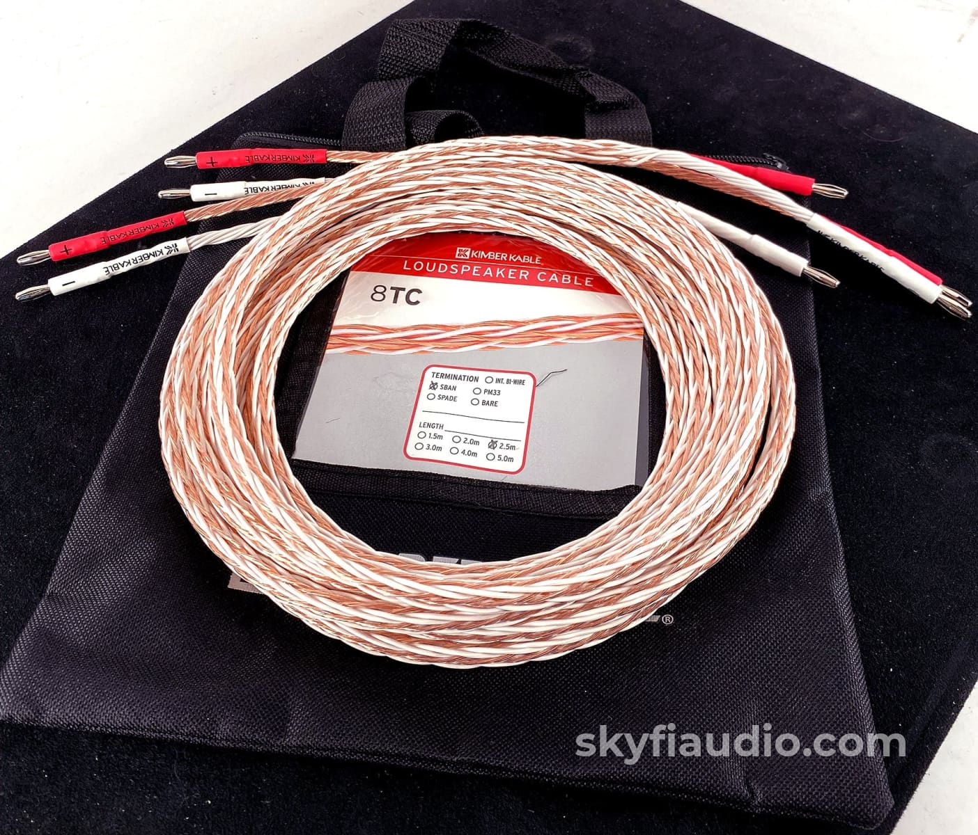 Kimber Kable Ascent Series 8Tc Speaker Cable Pair - 2.5M Cables