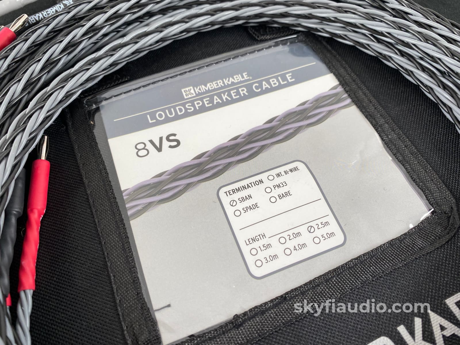 Kimber Kable BASE Series 8VS Speaker Cables (Pair) - 2.5m