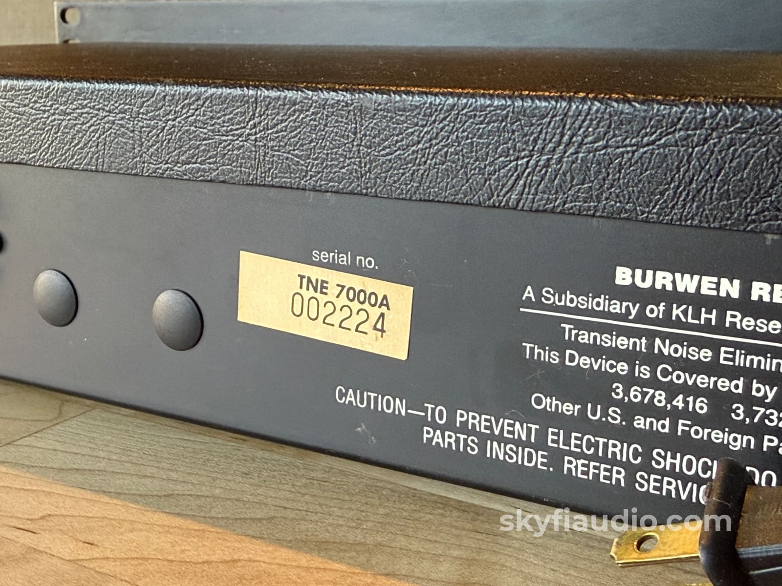 KLH Burwen Research TNE 7000A LP Record Noise Reducer (Clicks And Pops) - Accessory