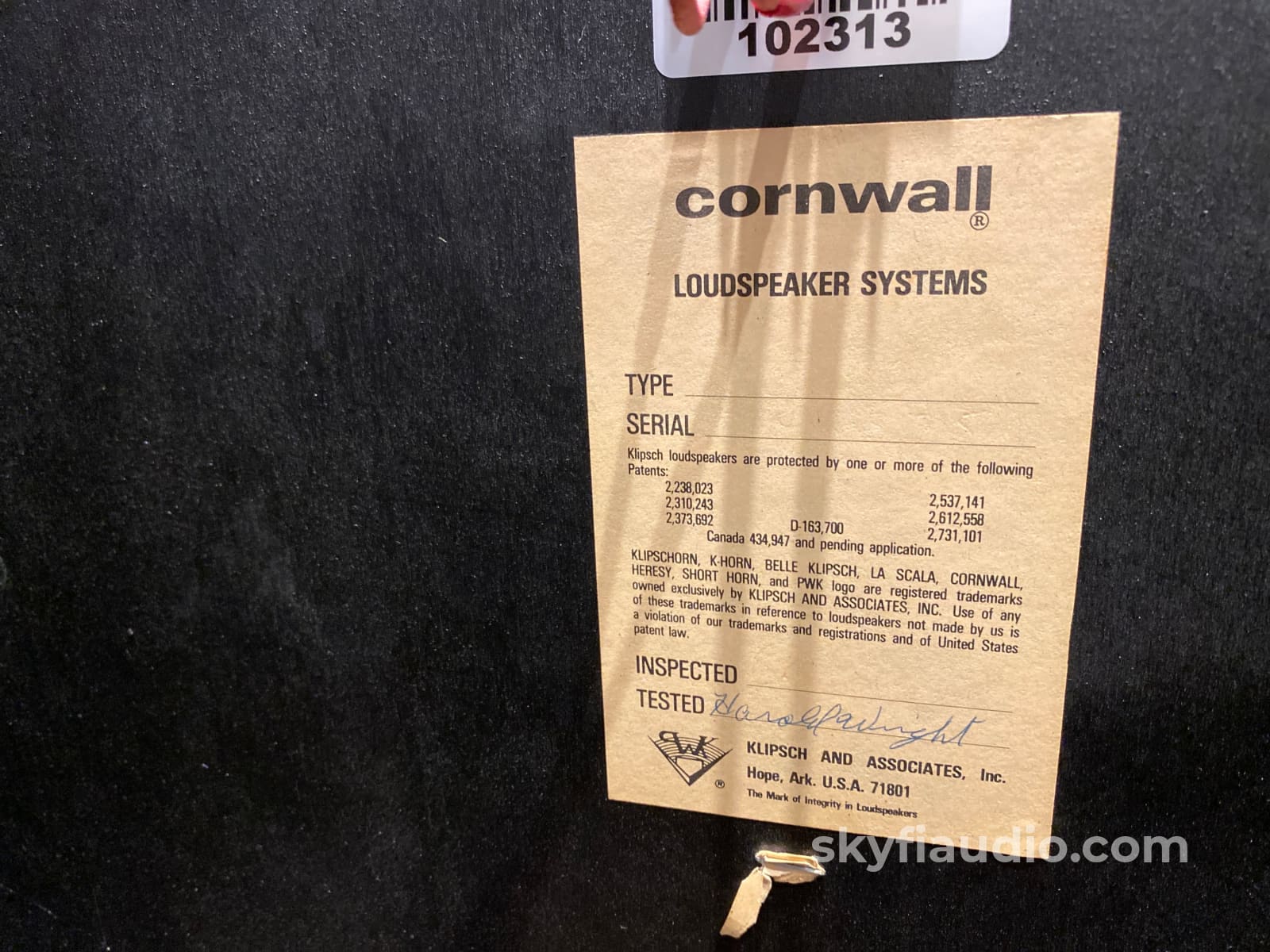 Klipsch Cornwall Vintage Speakers In Oiled Walnut - 1977 Survivor Pair!