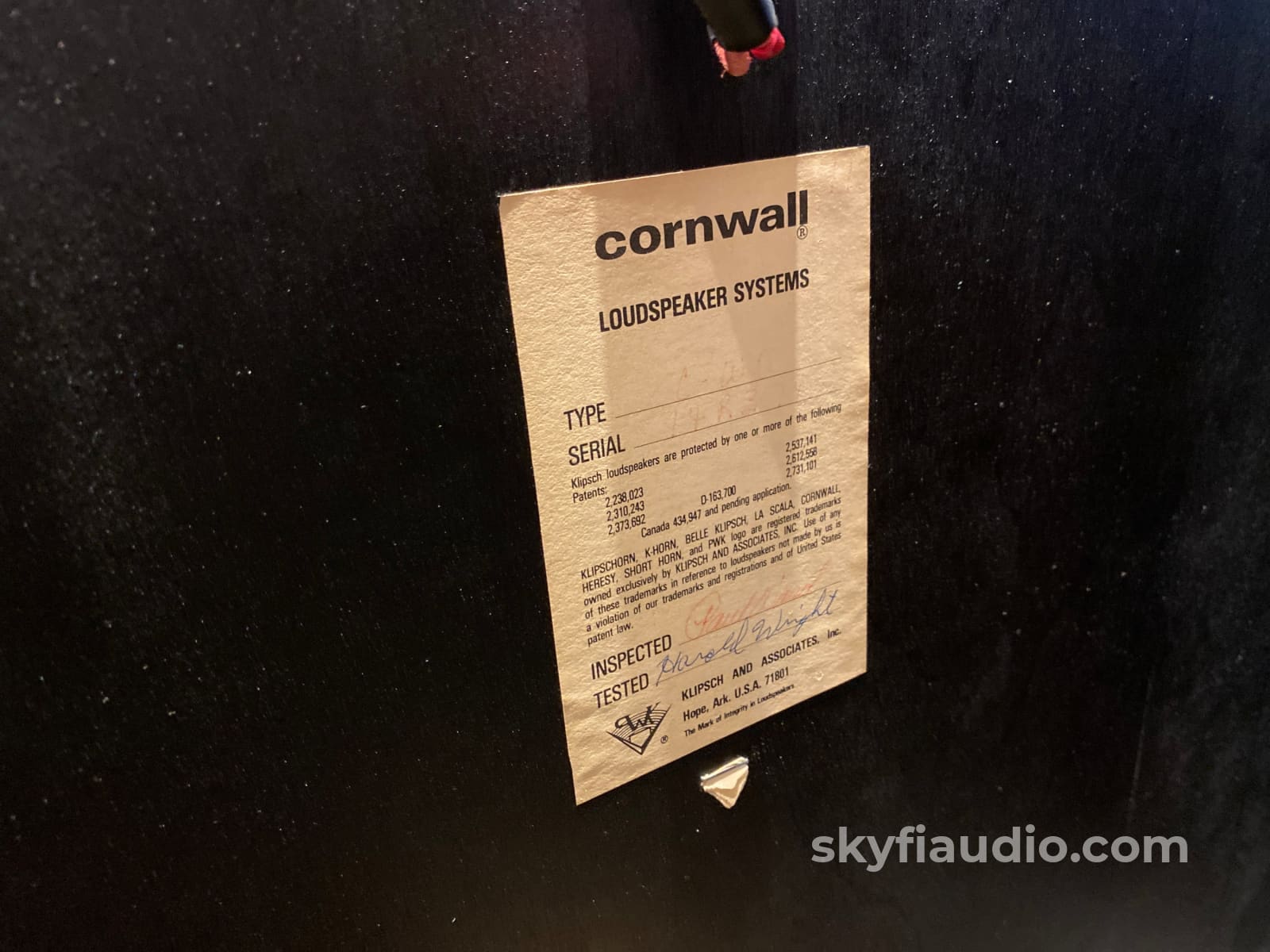 Klipsch Cornwall Vintage Speakers In Oiled Walnut - 1977 Survivor Pair!