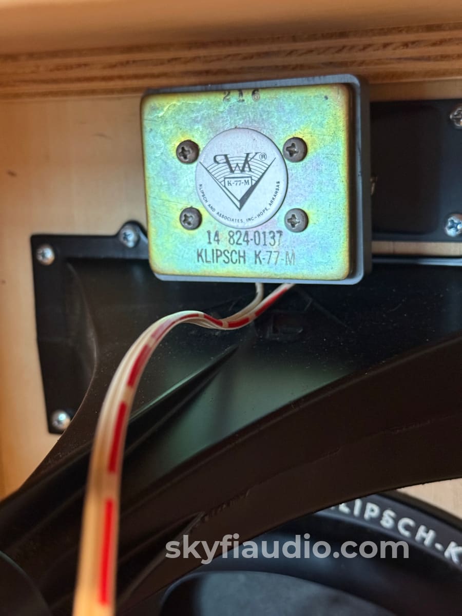 Klipsch Heresy 1.5 HBR Raw Birch w/ Rustic Oil Patina 1982 Consecutive Serials Speakers