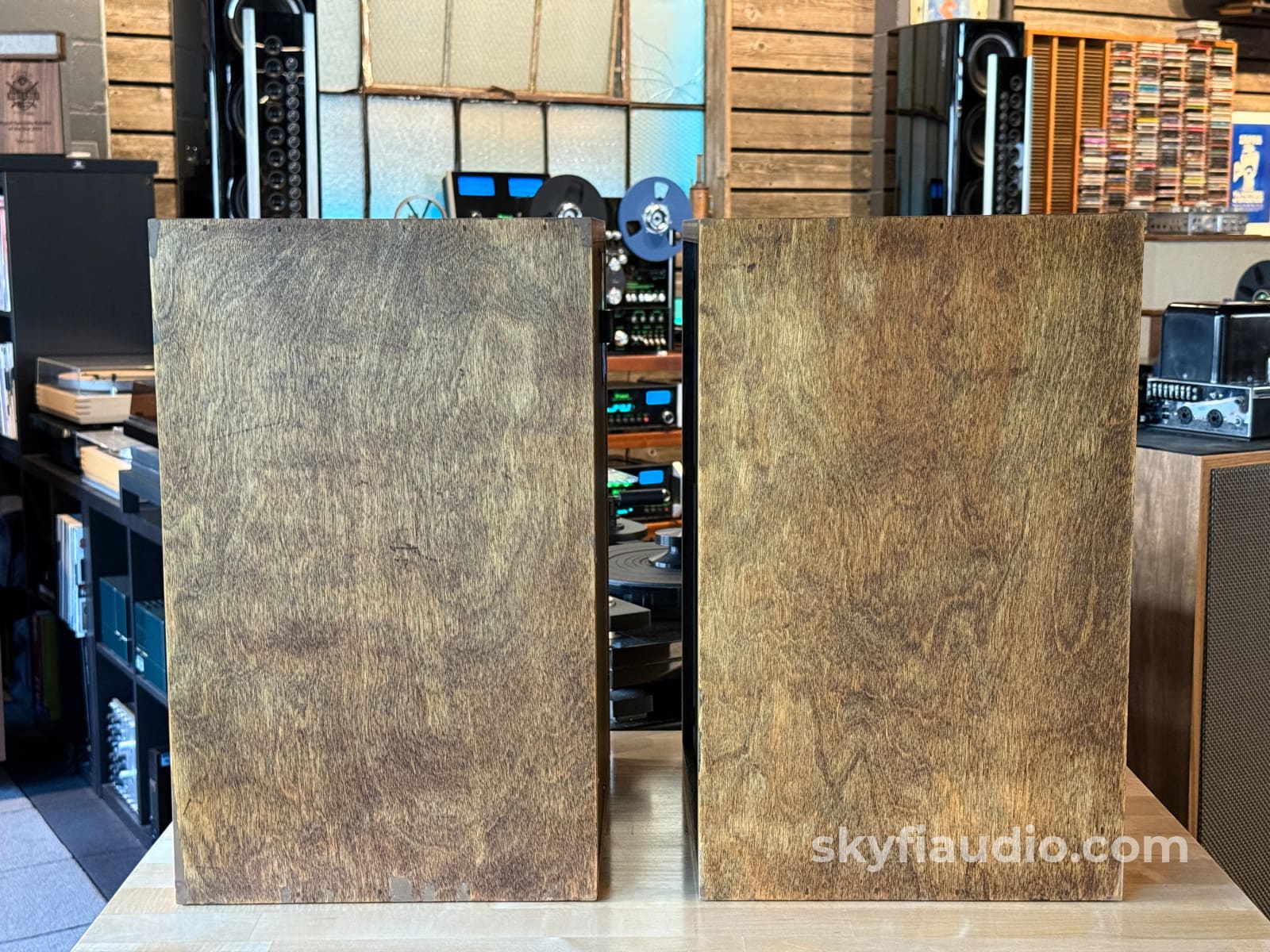 Klipsch Heresy 1.5 HBR Raw Birch w/ Rustic Oil Patina 1982 Consecutive Serials Speakers