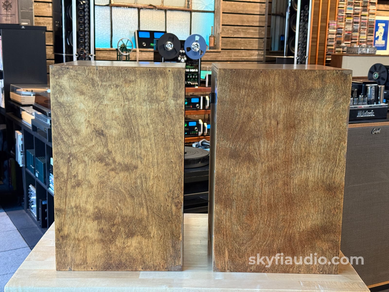 Klipsch Heresy 1.5 HBR Raw Birch w/ Rustic Oil Patina 1982 Consecutive Serials Speakers