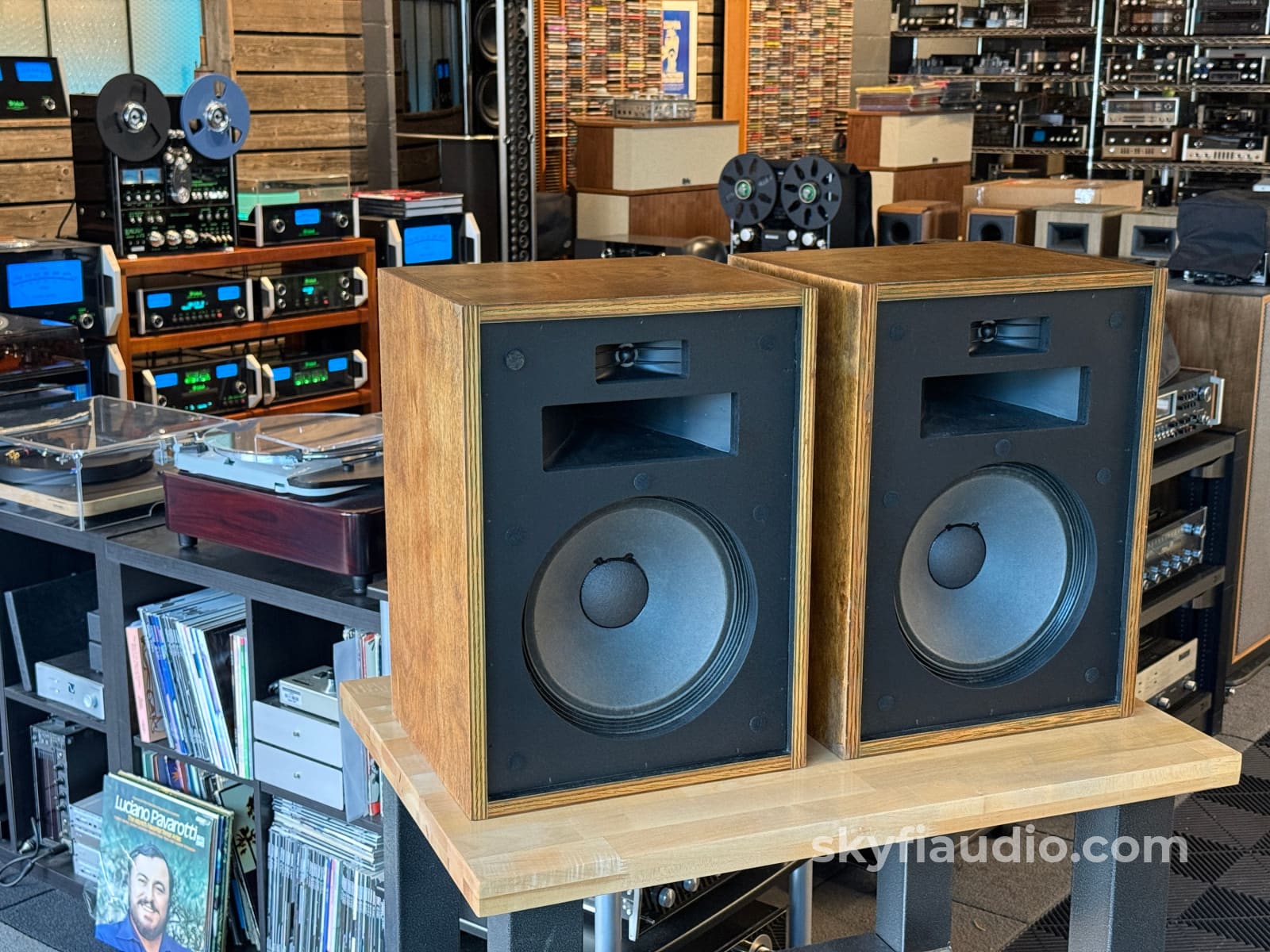 Klipsch Heresy 1.5 HBR Raw Birch w/ Rustic Oil Patina 1982 Consecutive Serials Speakers