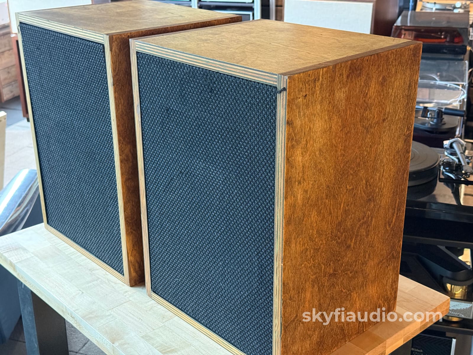 Klipsch Heresy 1.5 HBR Raw Birch w/ Rustic Oil Patina 1982 Consecutive Serials Speakers