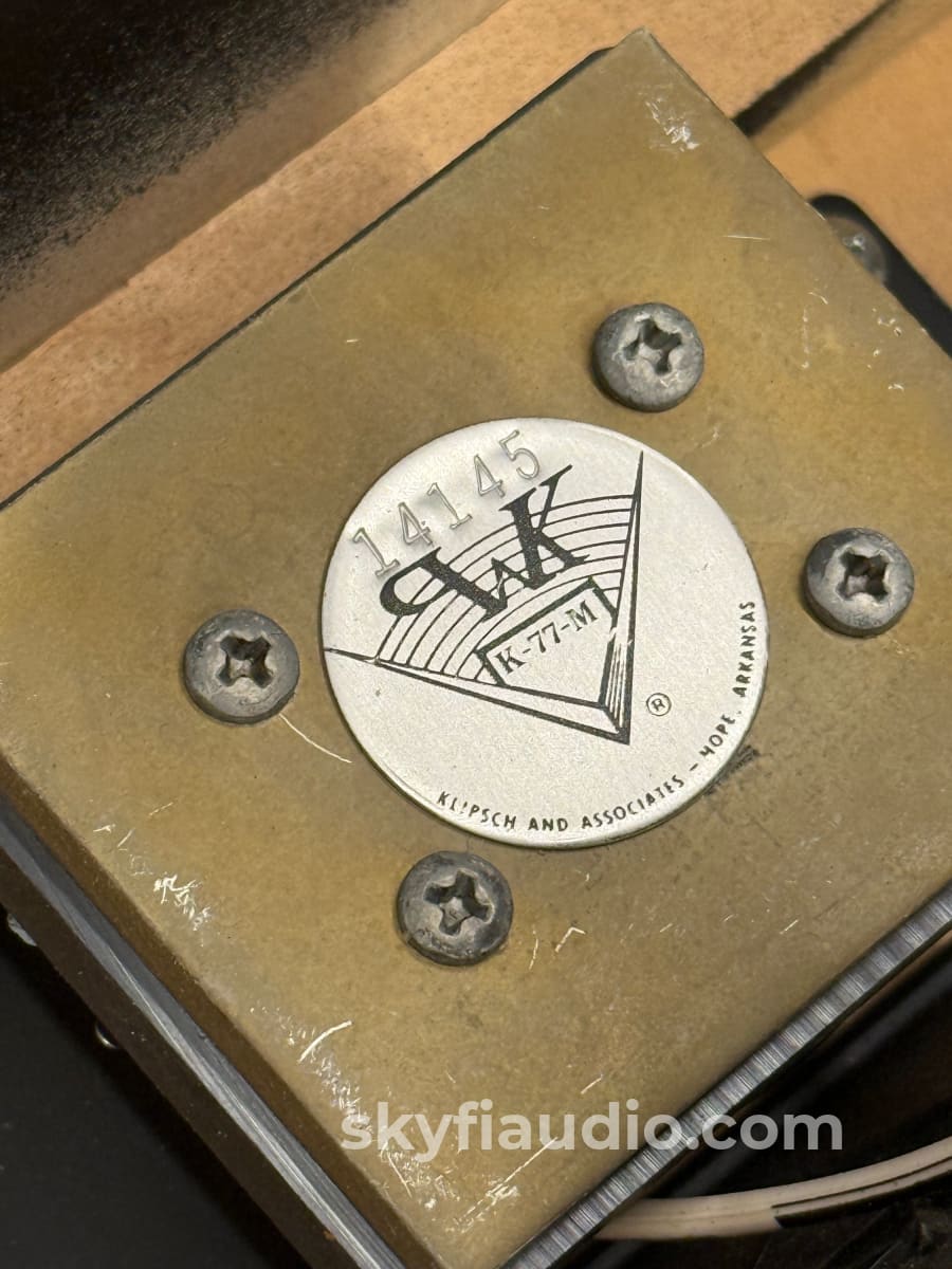 Klipsch Heresy I HBR Vintage Speakers - Lightly Sanded Original Finish