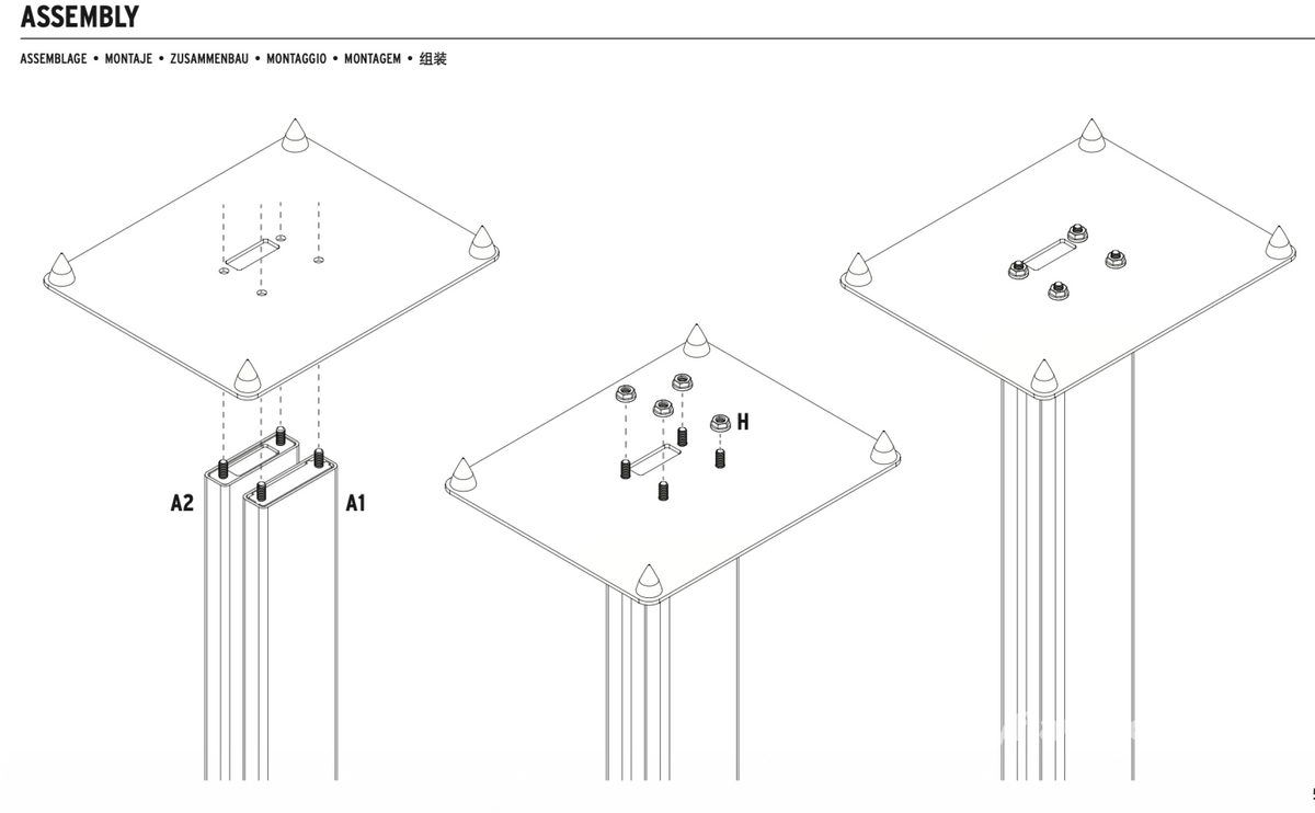 Klipsch KS Series Loudspeaker Stands for Heresy Speakers (Pair) - NEW Accessory
