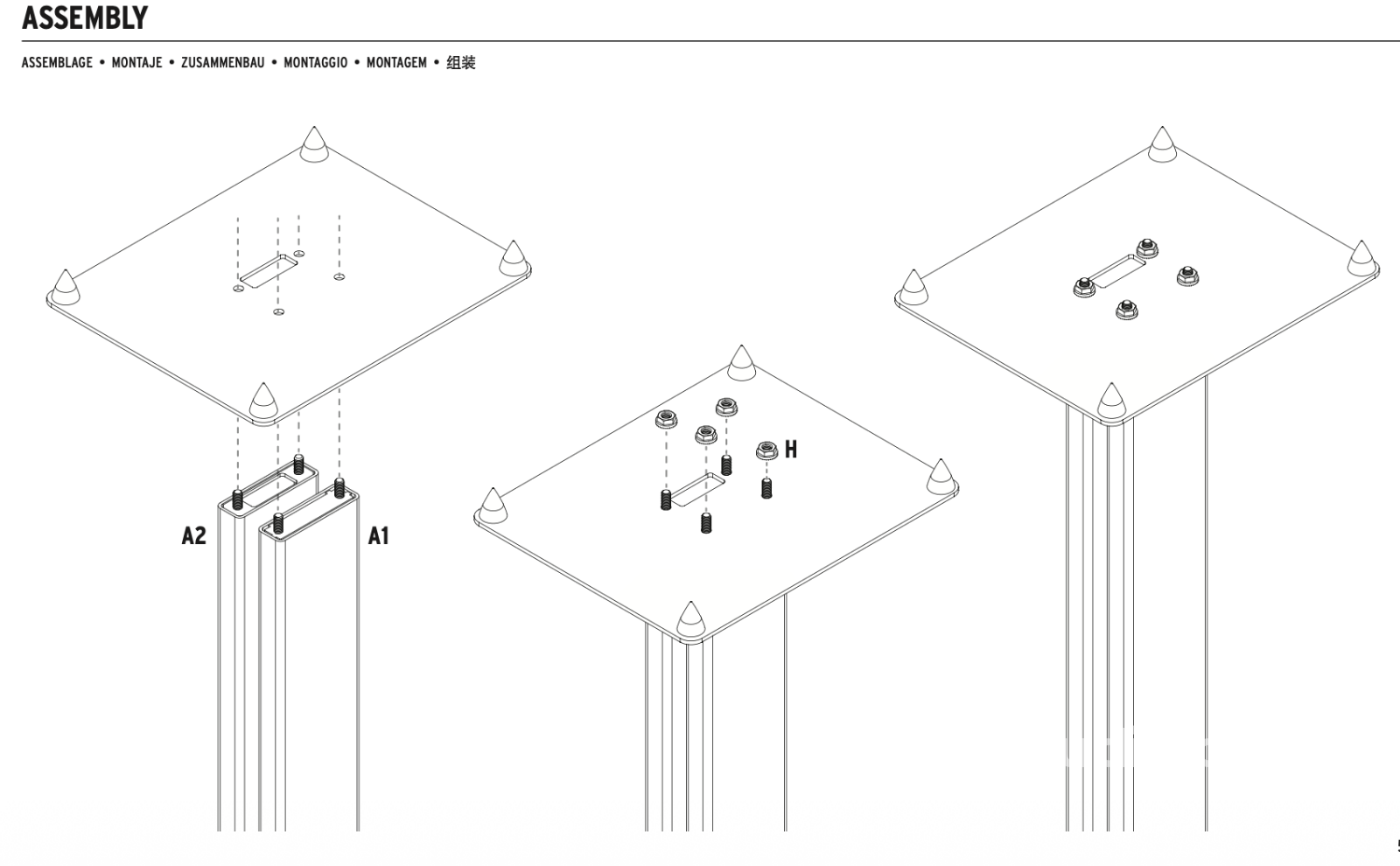 Klipsch KS Series Loudspeaker Stands for Heresy Speakers (Pair) - NEW Accessory