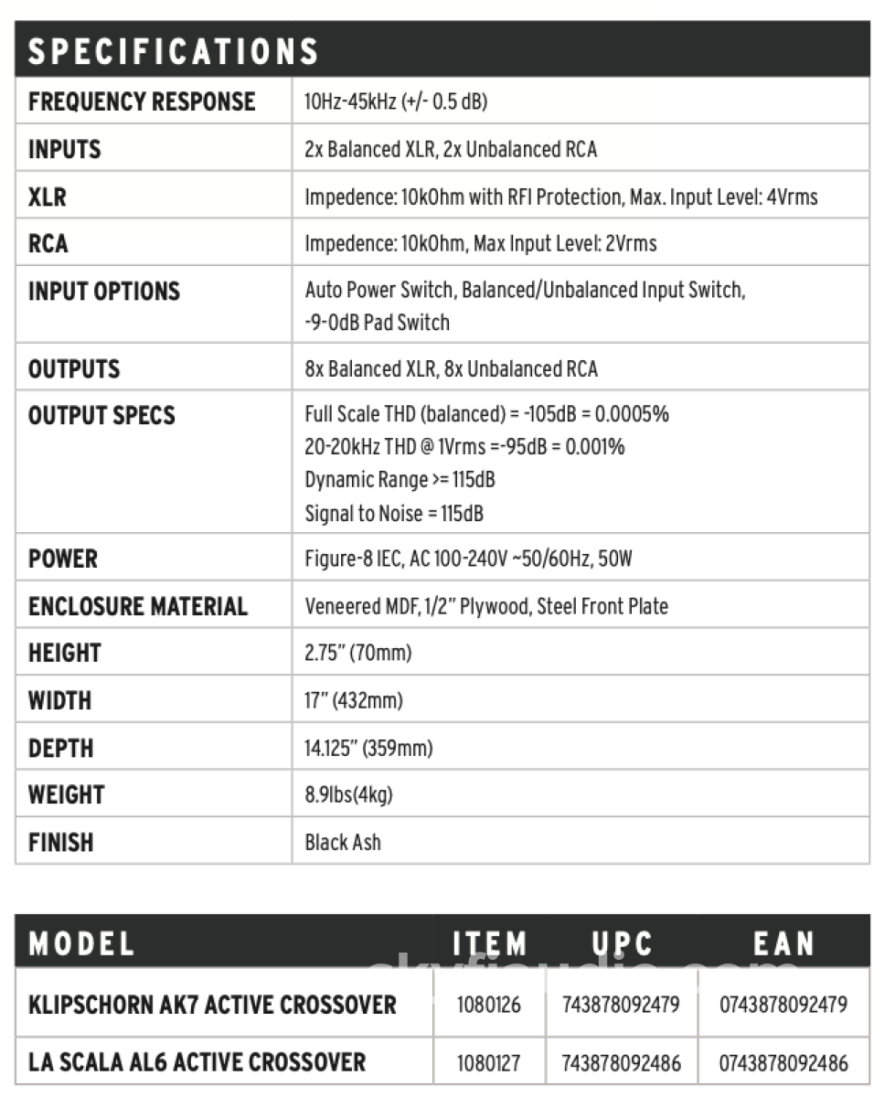 Klipsch La Scala AL6 Heritage Series Speakers (Pair) - NEW RELEASE Speakers