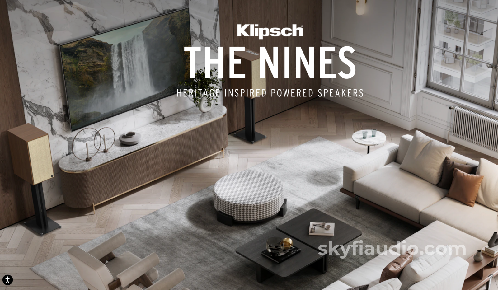 Klipsch The Nines Power Speakers With Optional Stands - New