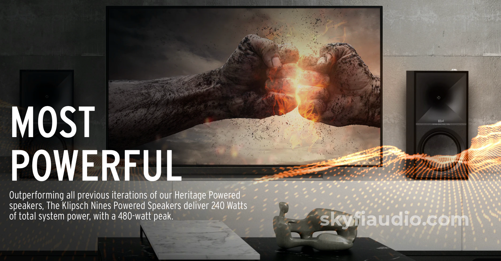 Klipsch The Nines Power Speakers With Optional Stands - New