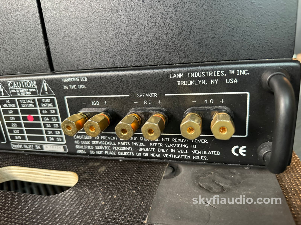 Lamm Ml2.1 Monoblock Tube Amplifiers Factory Service - Stereophile Class A Amplifier