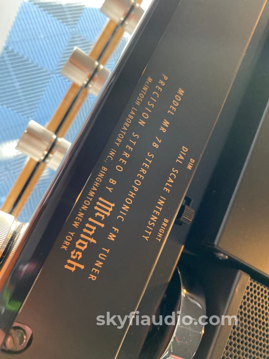 Legendary Mcintosh Mr78 Analog Tuner - New Old Stock Complete Collectors Set