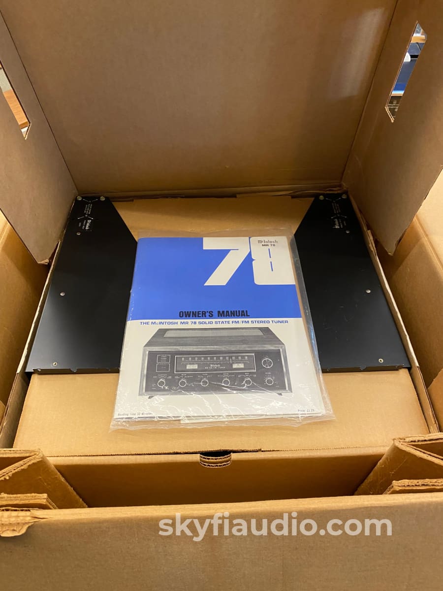 Legendary Mcintosh Mr78 Analog Tuner - New Old Stock Complete Collectors Set