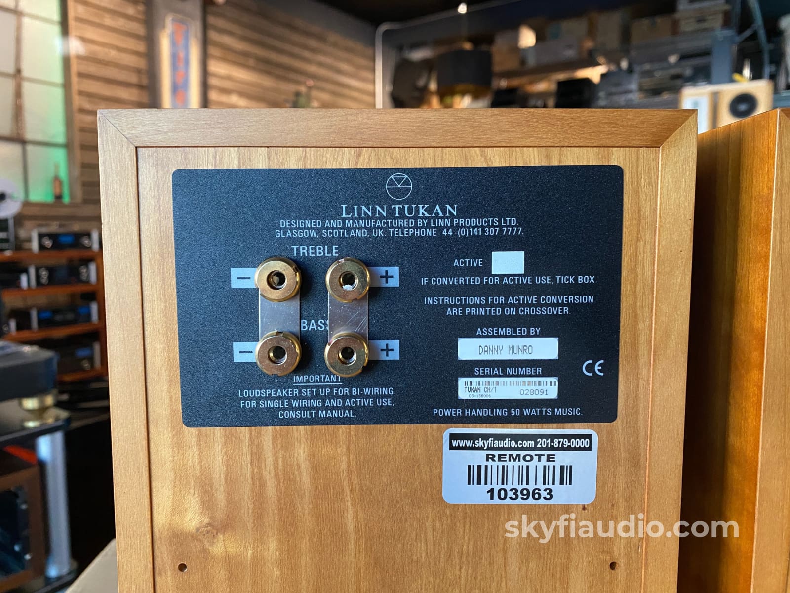 Linn Tukan Bookshelf Speakers In Teak - Made In The Uk