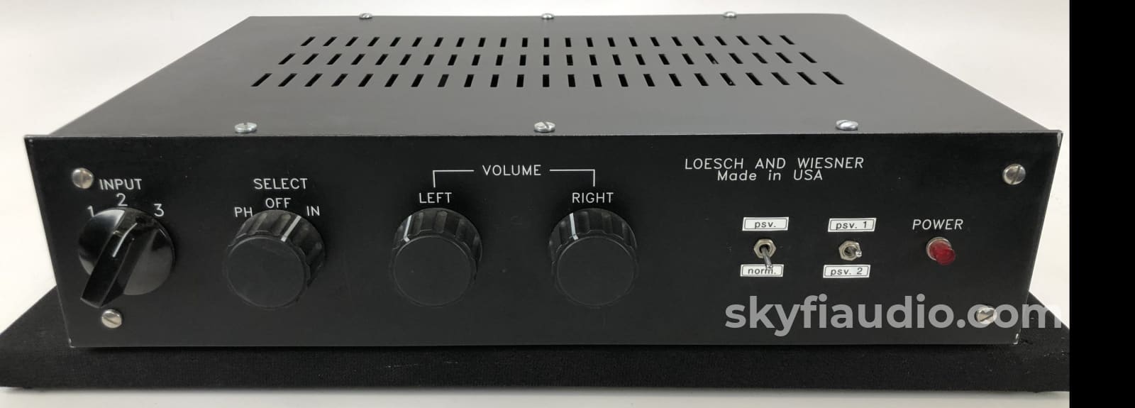 Loesch And Wiesner Tube Preamp With Phono And Dual Outboard Power Supplies Preamplifier