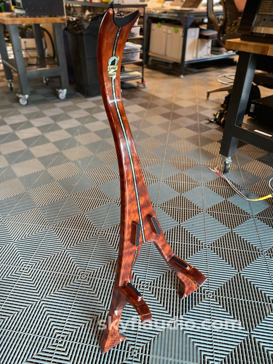 Lone Wolf Custom Guitar Stand In Babinga Accessory