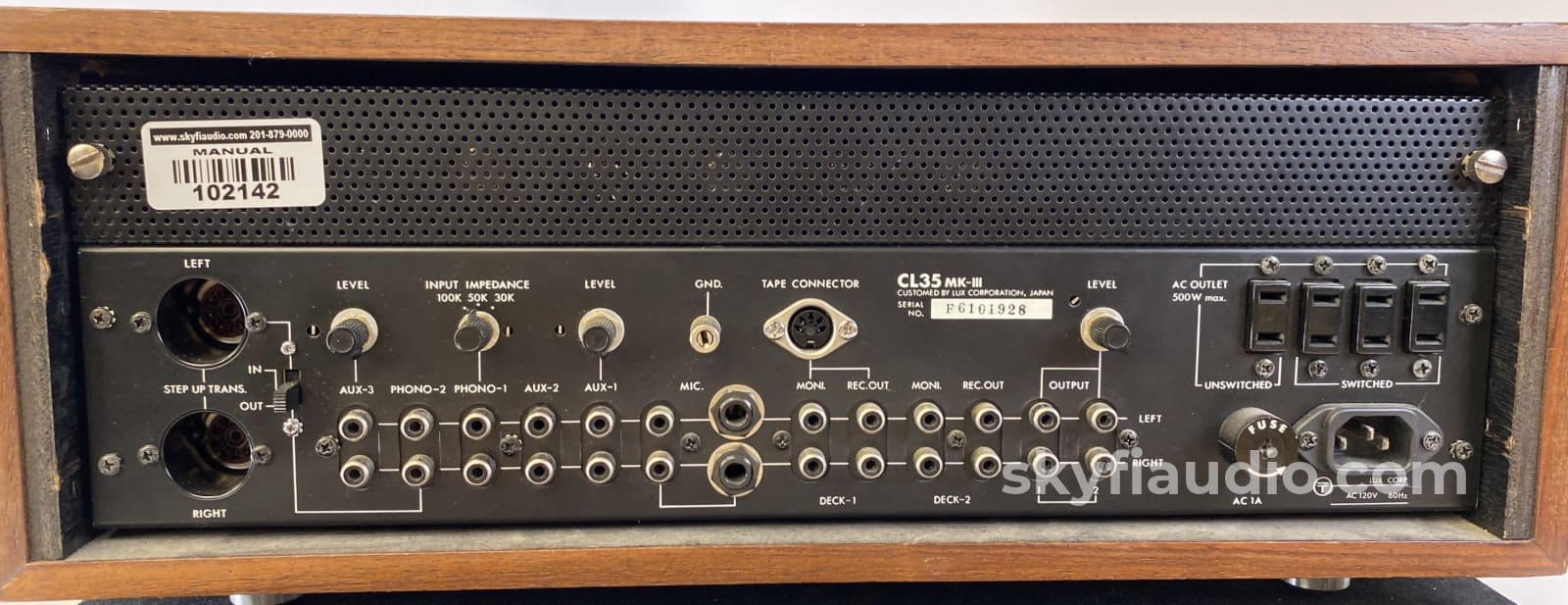 Luxman Cl35 Mkiii Vintage Tube Preamp Preamplifier