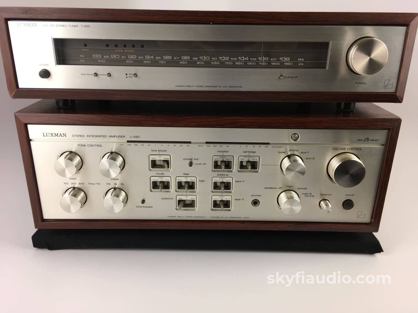 Luxman L-580 Integrated Amplifier And T-400 Tuner