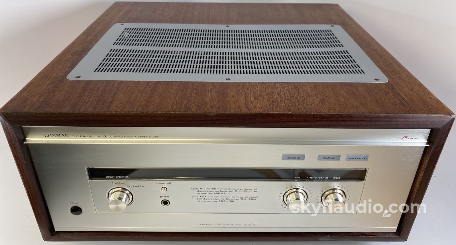 Luxman M-300 Vintage Solid State Amplifier - Serviced Plus Refinished Cabinet Gorgeous!
